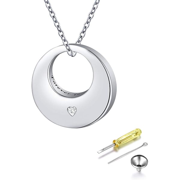 Necklace For Ashes Sterling Silver Engraved Large Heart Urn