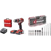 Einhell TP-CD 18/50 Li-i BL (2x2,0Ah), Ak&uuml;l&uuml; Darbeli Vidalama + Einhell Delici ve Vidalama u&ccedil; seti 18 par&ccedil;a S-BOX kutu