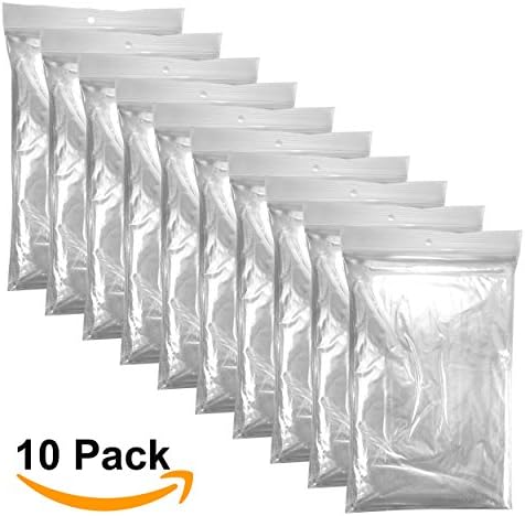 10 x Rainponcho with hood / waterproof / transparent / clear - Emergency poncho - raincape