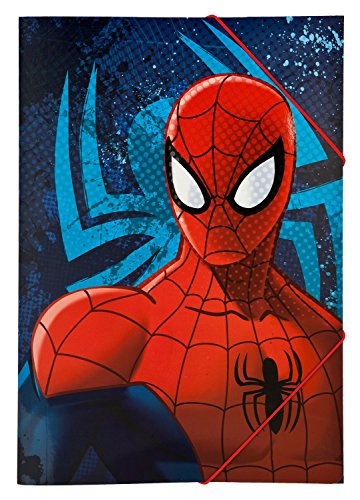 Undercover spju0300 – Carpeta con goma elástica A4, Marvel Spider-Man