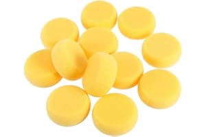 AYRSJCL 12pcs Artisanat Esponges Rondes pour Peinture Crafts Pottery (Jaune) Outil Éponge Ronde