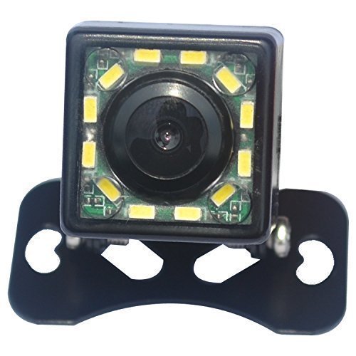 Cámara de visión trasera Homelink de alta definición con visión nocturna, 12 ledes, impermeable, gran angular, cámara CMOS