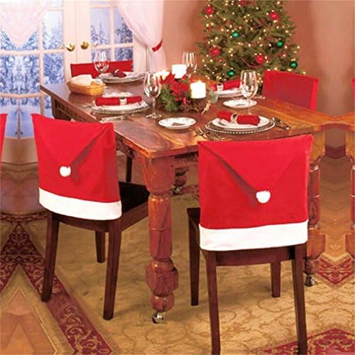 Decorie Simplicity Lovely Chair Covers with Red Cap for Christmas Dinner Decor 60*50cm
