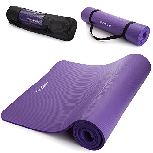 Readaeer Tapis de Yoga/Fitness pour Gym/Pilates/Sport 183 x 61 x 1 cm avec étui et sangle, violet