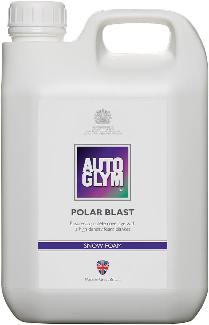 Autoglym Polar Blast, 2.5L Concentrate Extra Thick Snow Foam (15L when diluted) Softens dirt in advance of wash, pH Neutral Car Shampoo Suitable For All Paint Types