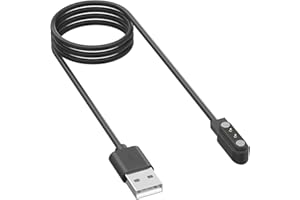 Wanme Charger Compatible with YAMAY SW022, Magnetic Smart Watch Charger 2 pin 4mm, 100cm Smart Watch Charging Cables Compatible with Ticwatch GTX, Xiaomi Haylou RT LSO5S, AGPTEK LW11 (1)