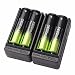 Produktbild 4 x Akku 18650 Batterie (5800mAh/3,7V/Li-Ion) + 2 x Ladegerät By huichang