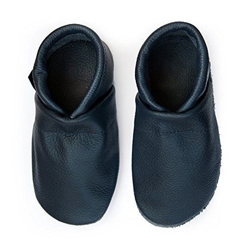 pantau.eu Kinder Lederpuschen Krabbelschuhe Babyschuhe Lauflernschuhe Unifarben - 4