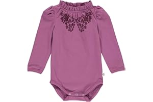 Müsli by Green Cotton Baby-Mädchen Petit Blossom Applique L/S Body Base Layer