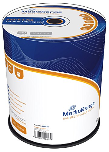 MediaRange MR443 - DVD+R 4,7GB 16x Speed, 100 Stück