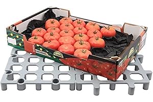 Genware Plastic Heavy Duty Dunnage Floor Rack, 33 cm - Raises ingredients off floor for Maximum Hygiene. Capacity 1000kg