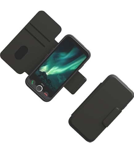 Doro - Leva L20 - Téléphone Portable Senior - Téléphone À Clapet 4G Débloqué - Grand Écran - Son HD Puissant - Appareil Photo - Touche d'Assistance avec GPS - Socle Chargeur Inclus - Rouge/Blanc