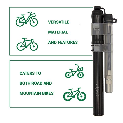 Mini Fahrradpumpe – Hohe Aluminiumlegierung, Innere Drucktechnologie, Ballpumpe, Minipumpe, Reifenpumpe, Pumpe Fahrrad, Luftpumpe Fahrrad, Fahrrad Luftpumpe klein von Opul - 4