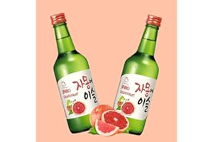 KOREAN MARKET Jinro Chamisul - Soju Coreano Bebida - 350ml - 13 Vol. (Pack de 2 uds.) (Pomelo)