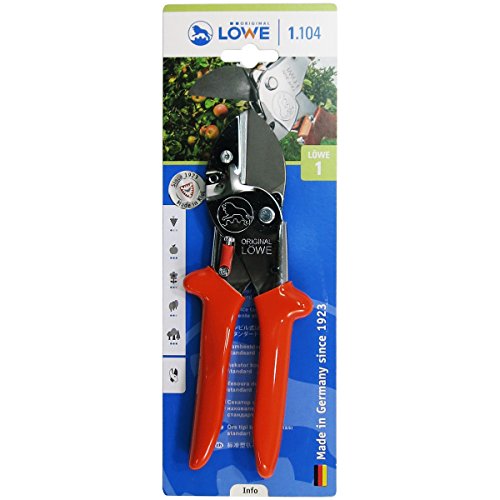 LÖWE Gartenschere, Amboss Schere standard, orange, 20 x 6 x 2 cm, 1.104 - 3