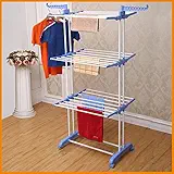 PARASNATH Stainless Steel 2 Poll Clothes Drying Stand- Blue