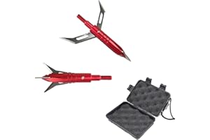 ZSHJGJR 10pcs Pointes de flèche pour la Chasse au Tir à l’Arc 100 Grains 3 Lames Têtes de Flèche Broadheads pour Arbalète et flèches d'arc à Poulies