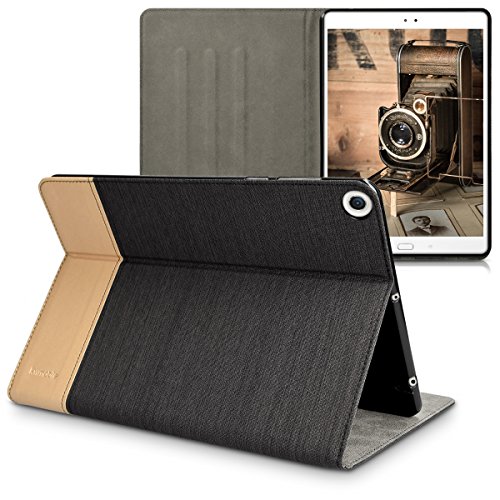 kwmobile Hülle für Asus ZenPad 3S 10 (Z500M) – Tabletcover Slim Case Tablet Schutzhülle – Smart Cover Tabletcase Schwarz Braun - 5