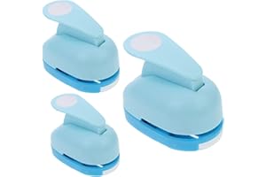 FANXIYA Set di 3 Perforatrici Decorative per Carta in Diverse Misure, Mini Perforatrici - per Perforare Forme di Rotondi per Scrapbooking, Bricolage, Biglietti e Album Fai-da-Te