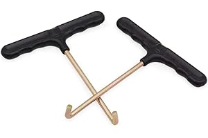 Famgee Trampoline Spring Pull Tool Kit Parts Hook Puller for Spring Installation Disassembling 2 Pack (T-Hook)