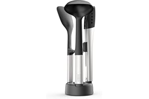 Joseph Joseph Elevate Fusion Ensemble d'ustensiles de Cuisine 3 pièces Antiadhésive Résistantes à la Chaleur, Sans BPA, Pinces en Silicone à Poignées Lestées en Acier Inox avec Support de Rangement