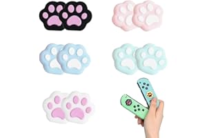 SGERUFZ Lot de 10 Capuchons en Silicone Souple en Forme de Patte de Chat compatibles avec Nintendo Switch/OLED/Switch Lite