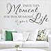 Produktbild Kuletieas Genießen Sie Diese Moment Leben Home Decor Vinyl Wandtattoo Zitat Aufkleber Inspiration Text Wandtattoos Für Büroraum Kunst Wandbild 38 * 18Cm