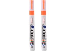 Worparsen 2 pennarelli permanenti impermeabili per pneumatici di auto, veicoli, moto, colore arancione