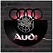 Produktbild ZhangXF Audi Muster Hohl Vinyl Record Wanduhr, LED Leucht 12 Zoll Retro Vinyl Record Clock Dekoration Sieben Farben