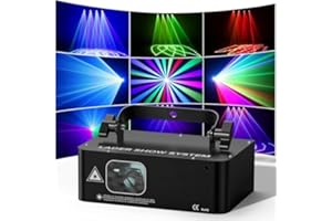 ERREYHT Lumière de Fête Disco, Lumière de Scène LED RGBW avec DMX 10CH, Lumière de Projecteur à Balayage Grand Angle, Adaptée pour Fête de Famille, Anniversaire, Scène de Bar, Cadeau de Mariage