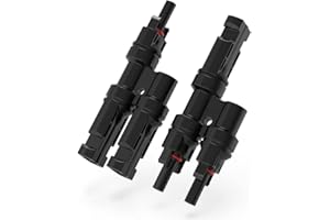 Solar Branch Connector, Durable Solar Panel Branch Connectors, T Branch Easy-to-Use 2 to 1 T -Splitter - Sudoo