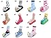 Bebedou 6/12 m blue bear cartoon socks 6 to 12 months Baby Toddlers Kids Comfy Indoor Slippers Shoes Socks Moccasins NON SKID Indoor Shoes Socks Durable Multifunctional slip baby booties breathable toddler elastic, warm and thick socks with soft leather sole 13 cm