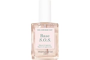 Manucurist - Green Base S.O.S - Enriquecida con Vitamina C y B5 - Fortalecedor de Uñas, Repara y Refuerza, Cuidado para Uñas Muy Dañadas - Endurecedor Uñas - Vegano, Bio-basado en un 78%