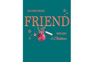 Avant Garde Studios Classic Christmas Card, Special Friend, teal - 8 x 6 inches - Piccadilly Greetings