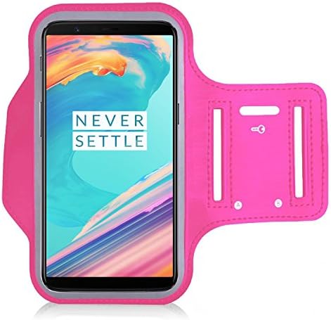OnePlus 5T Armband - for Running, Biking, Hiking, Canoeing, Walking, Horseback Riding and other Sports By KP TECHNOLOGY (PINK)