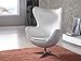·EGG· ARMCHAIR, WHITE SYNTHETIC LEATHER
