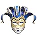 Produktbild Wawer Party Spielzeug Maske Venezianische Joker Maske Vollmaske Maskerade Theatermaske Karneval-Weihnachtsfeier Prom Maske Cosplay Kostüm Zubehör (Blau)