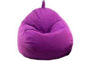 Highdi Pouf Poltrona Sacco, Bambini & Adulti Bean Bag Fodera per Sacco di Fagioli per Decorazione della Soggiorno Camera Giardino Salotto Balcone, Senza Ripieno (Viola,100x110cm)