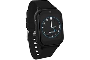 One2Track Connect Next Schwarz: Smartwatch Kinder mit GPS Tracker Kinder, Prepaid-SIM, SOS-Taste, Chat, Telefonie, Video, Schulmodus, Schrittzähler, Eltern-App & Displayschutz, Hosting in Europa