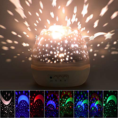 Proiettore di luci notturne a stella, lampada di proiezione a LED Zmoon Rotazione a 360 gradi Animali marini Proiettore di stelle lunari Regali per neonati Bambini Compleanno Natale (rosa)