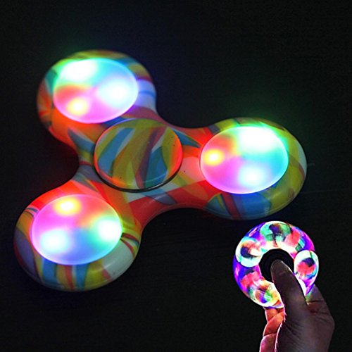 Bescita LED Licht Fidget Spielzeug Hand Spinner Finger Spielzeug EDC Fokus Gyro Geschenk