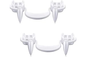 FOHYLOY Vampire Teeth, 2 Pieces Vampire Fangs Retractable Fake Teeth, Vampire Dentures Vampires Costume Accessories for Kids Adult, Masquerade Cosplay Party Props