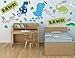 Shopisfy Children's Toddlers Self Adhesive Vinyl Wall Stickers Nursery Décor Decal Art - Dino in the Dark