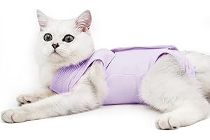 Dotoner Traje de recuperación Profesional para heridas Abdominales o Enfermedades de la Piel, Alternativo para Gatos y Perros, después de la cirugía, Ropa para el hogar（Púrpura，M