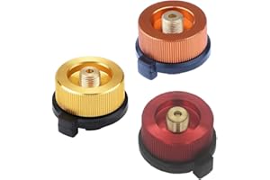 HPiano 3 PIÈCES Adaptateur de Bouteille de Gaz Buse de Transfert Connecteur pour Brûleur de poêle Réchaud de Camping, Conversion de tête de Cartouche de gaz Type de Bouteille de buse