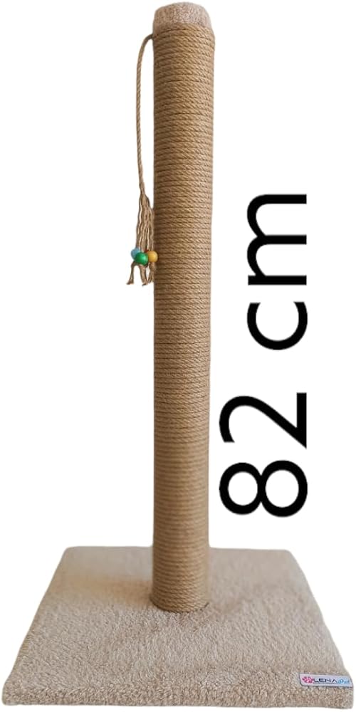 Lena Pet 82 cm Kedi Tırmalama Tahtası 8 Çap Boru Çapı Tek Parça Ekru (AÇIK KAHVE)
