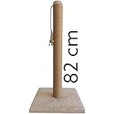 Lena Pet 82 cm Kedi Tırmalama Tahtası 8 &Ccedil;ap Boru &Ccedil;apı Tek Par&ccedil;a Ekru (A&Ccedil;IK KAHVE)
