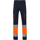 Velilla 303007; High Visibility Trousers 100% Cotton, Two-Tone and Multi-Pockets