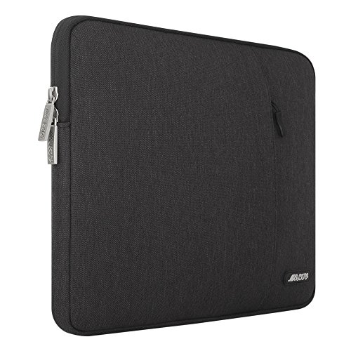 MOSISO Polyester vertikalen Stil Wasserabweisend Laptop Sleeve Case Bag Hülle Schutzhülle Notebook Tasche Schutzabdeckung nur für neues MacBook 12 Zoll mit Retina Display, Schwarz - 2