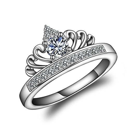 AmberMa My enthusiasm Basic jewellery collection silver Rings,Women's Jewellery,Birthday Gifts for Girls Friends Bridesmaid Presents(Size P)